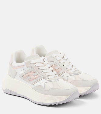 Hi-Fi glitter suede and leather sneakers | Hogan