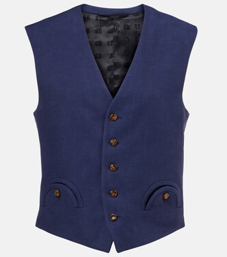 Feral linen and silk vest | Blazé Milano