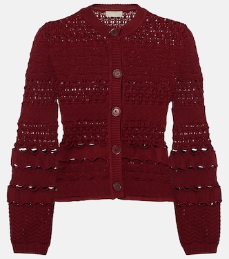 Cardigan en crochet de coton | Elie Saab