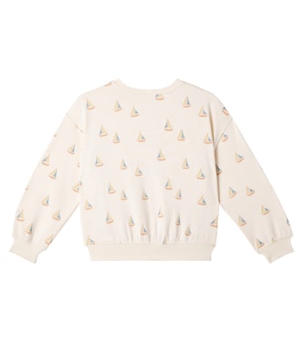 Printed cotton-blend fleece sweatshirt | Rylee + Cru