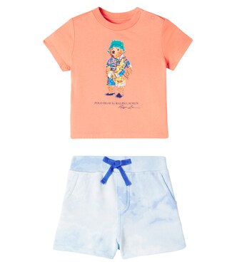 Baby Polo Bear cotton T-shirt and shorts | Polo Ralph Lauren Kids