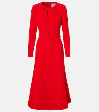 Belted crêpe midi dress | Carolina Herrera