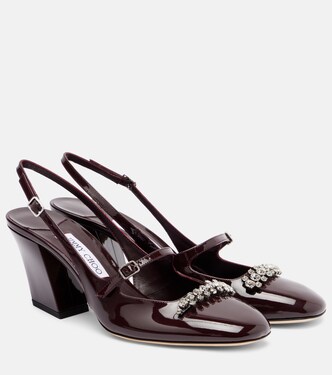 Verzierte Slingback-Pumps Belinda 70 aus Lackleder | Jimmy Choo