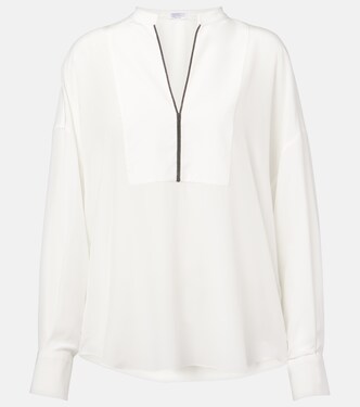 Monili silk blouse | Brunello Cucinelli