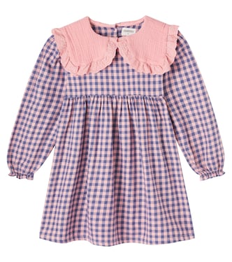 Viana gingham cotton flannel dress | Cozmo