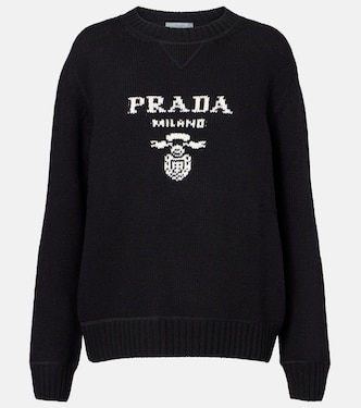 Logo wool and cashmere sweater | Prada