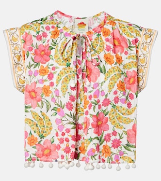 Banana Flowers printed cotton blouse | Farm Rio