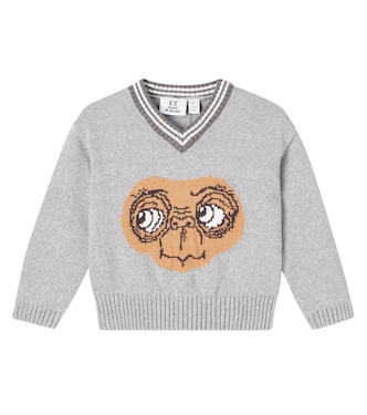 x E.T. intarsia cotton sweater | Mini Rodini