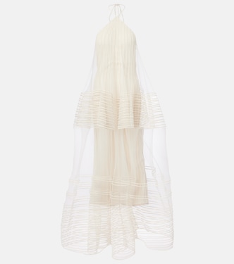 Epi halterneck tulle maxi dress | Jacquemus