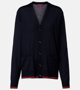 Cardigan Web Stripe aus Wolle | Gucci
