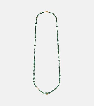 Inifinity beaded necklace with jade | Toteme