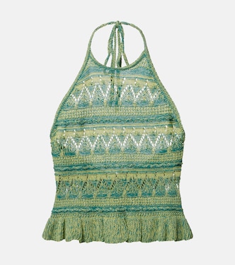 Crochet halterneck cotton top | Etro