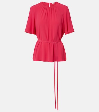 Libby belted crêpe blouse | Joseph