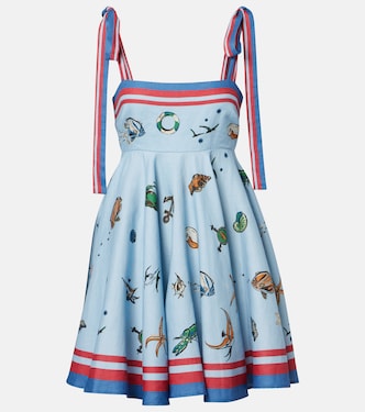 Bedrucktes Minikleid aus Leinen | Alémais