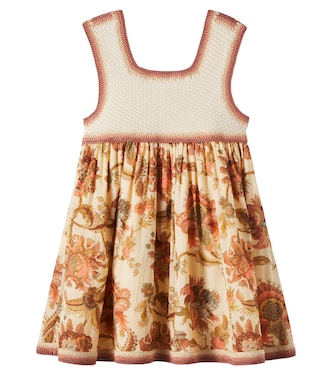 Aster crochet paisley cotton-blend dress | Zimmermann Kids
