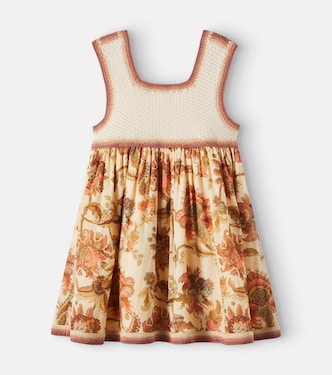 Aster crochet paisley cotton-blend dress | Zimmermann Kids