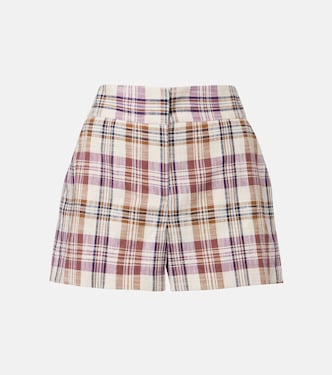Allen cotton-blend plaid shorts | Veronica Beard