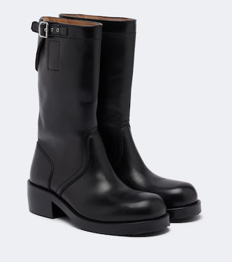 Leather biker boots | Dries Van Noten