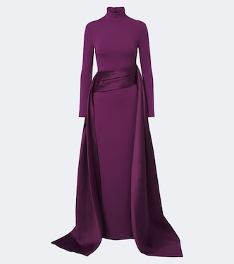 Olivia satin-paneled gown | Solace London
