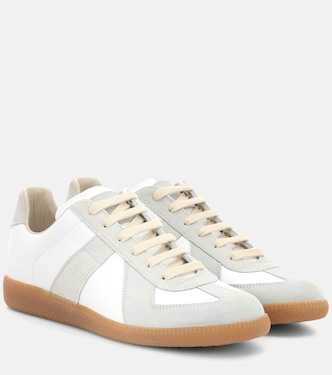 Replica leather and suede sneakers | Maison Margiela