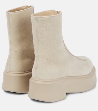 Zipped 1 leather ankle boots in beige - The Row | Mytheresa