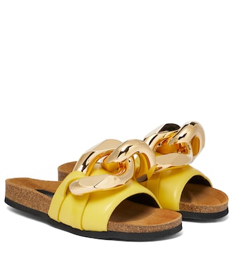 Embellished leather slides | JW Anderson