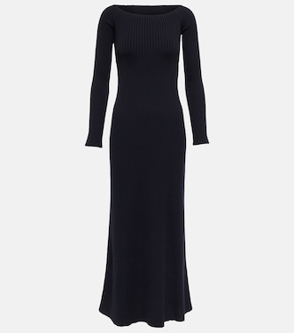 Off-shoulder wool-blend maxi dress | Chloé