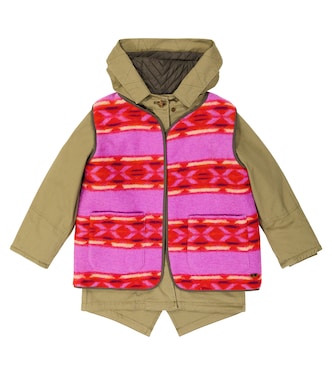 Layered printed cotton coat  | Scotch & Soda Kids