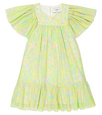 Puff-sleeve cotton chiffon dress | Paade Mode