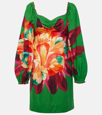 Robe Tropicart Green en lin mélangé | Farm Rio