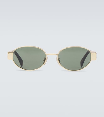 Triomphe Metal 01 oval sunglasses | Celine Eyewear