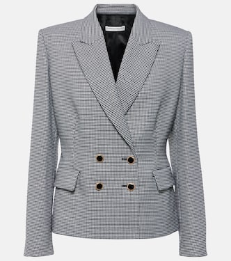 Chaqueta de mezcla de lana con pata de gallo | Alessandra Rich