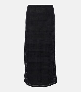 White Label plaid cotton-blend midi skirt | Proenza Schouler