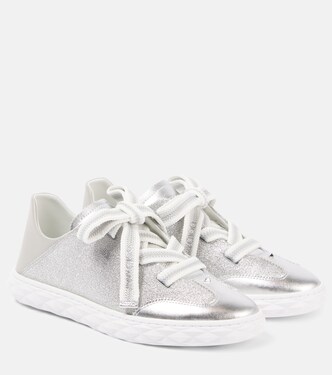 Diamond Light Flex/F leather-trimmed sneakers | Jimmy Choo