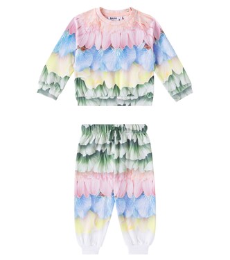Baby Disc cotton sweatshirt and sweatpants set | Molo