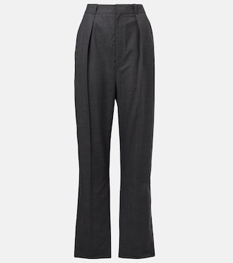 Pleated wool twill straight pants | Lemaire