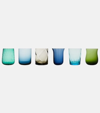 Set of 6 glass tumblers | Bitossi