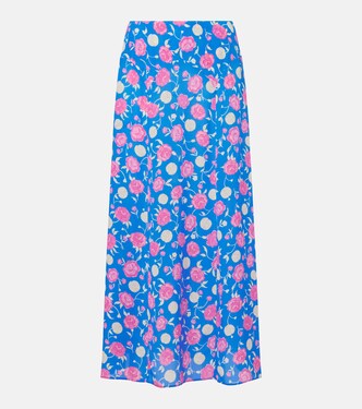 Carpi floral silk midi skirt | Rixo