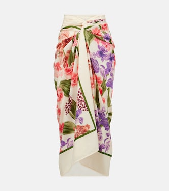 Pareo de algodón y seda floral | Agua by Agua Bendita