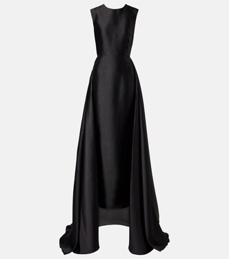 Robe longue Larsen en satin | Solace London