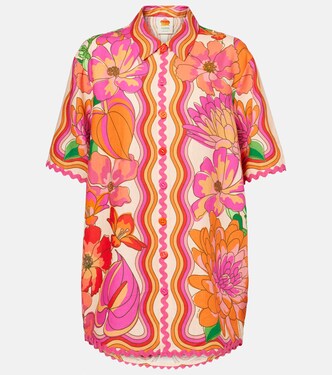 Floral linen-blend shirt | Farm Rio