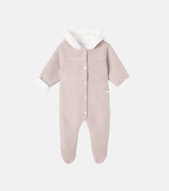 Baby knitted cotton, wool, and cashmere onesie | Tartine et Chocolat