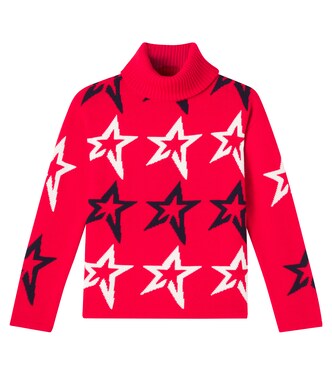 Intarsia wool turtleneck sweater | Perfect Moment Kids