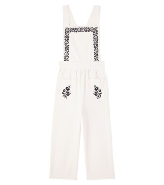 Tamara embroidered denim overalls  | The New Society