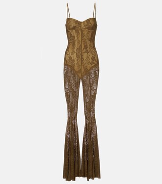 Floral lace jumpsuit | Norma Kamali