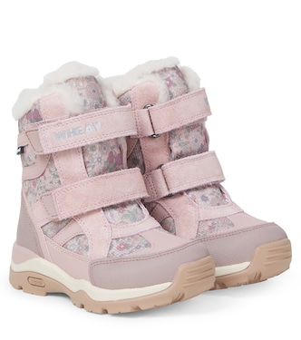 Leather-trimmed ankle boots | Wheat