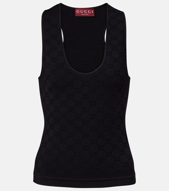 GG cotton-blend jacquard tank top | Gucci