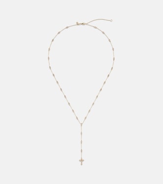 Halskette Cross aus 14kt Gelbgold mit Diamanten | Sydney Evan