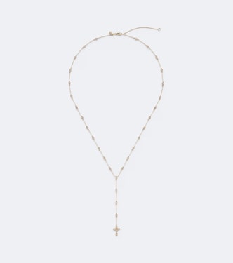 Cross 14kt gold pendant necklace with diamonds | Sydney Evan