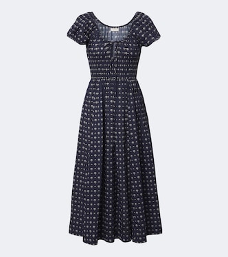 Robe midi Quinn en coton à imprimé | Dôen